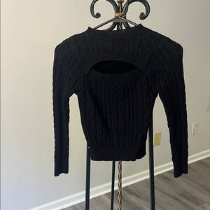 Black Cable Knit Sweater